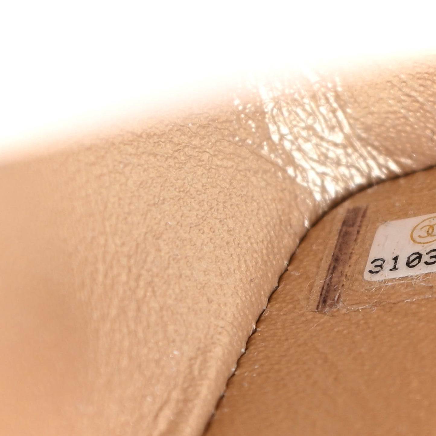 Metallic Lambskin Quilted Mini Rectangular Flap Gold