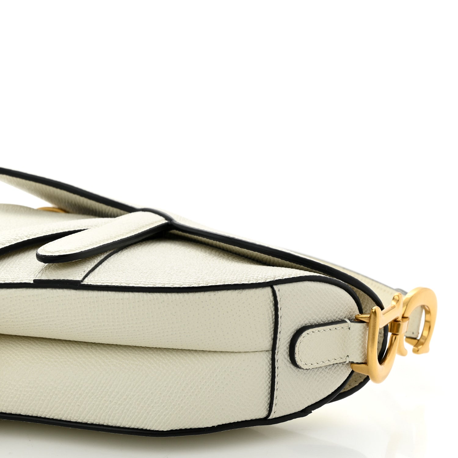 Christian Dior Grained Calfskin Mini Saddle Bag White 10 of 10