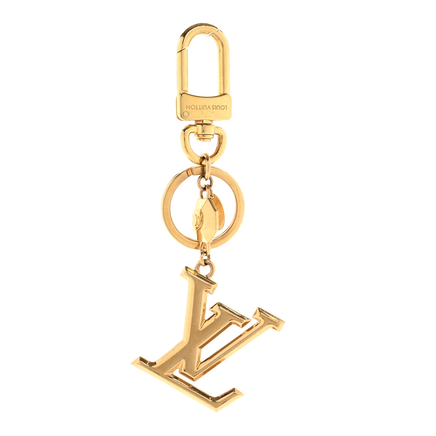 Louis Vuitton LV Facettes Bag Charm Key Holder Gold 1 of 4