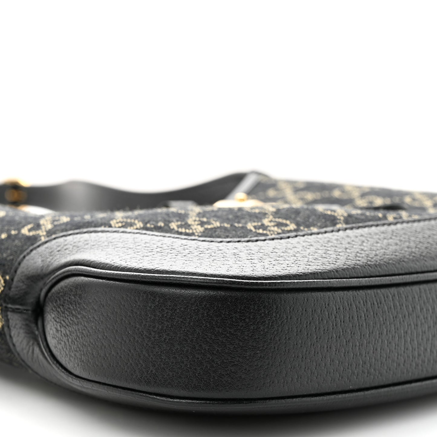 Jacquard Denim GG Monogram Small Jackie 1961 Hobo Black Ivory