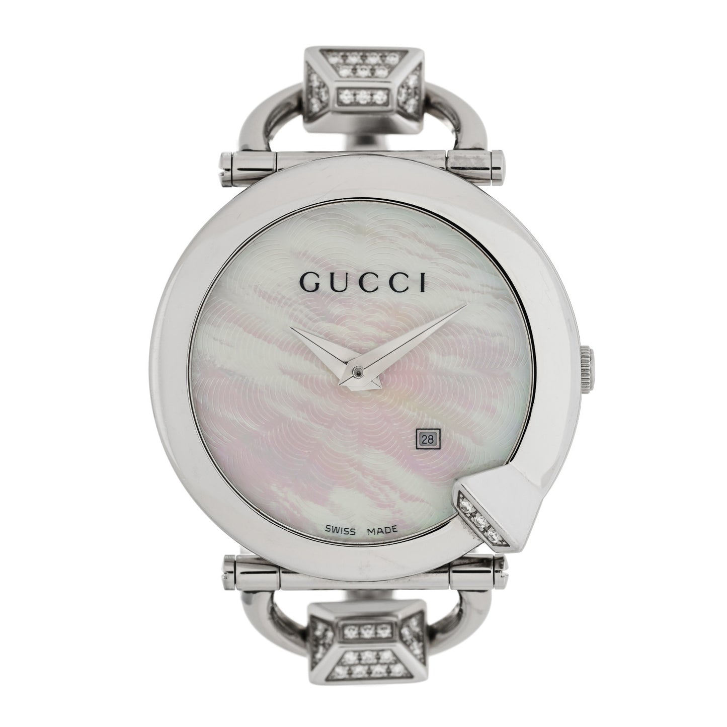 Stainless Steel Diamond Mother of Pearl 35mm Chiodo Quartz Watch