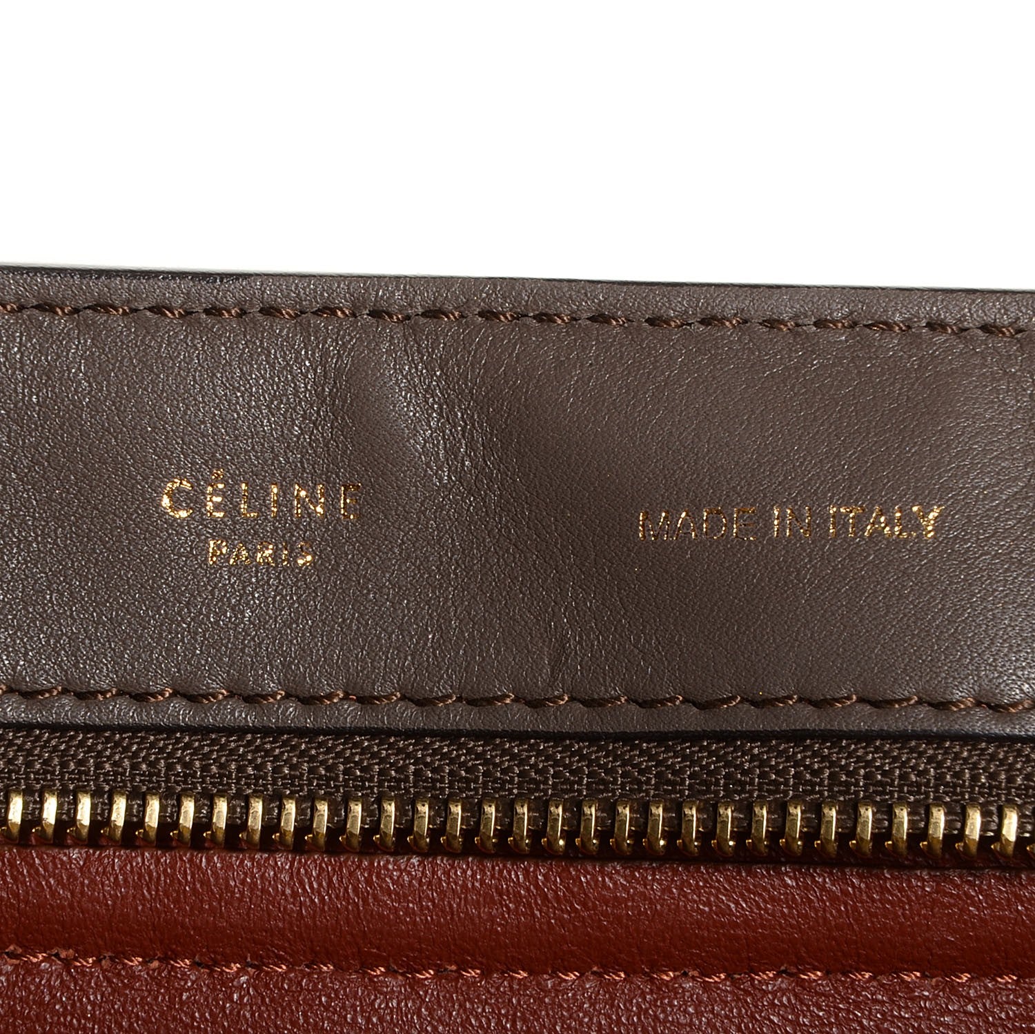 Celine Calfskin Suede Large Tri-Color Trapeze Terracotta 6 of 9