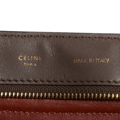Celine Calfskin Suede Large Tri-Color Trapeze Terracotta 6 of 9