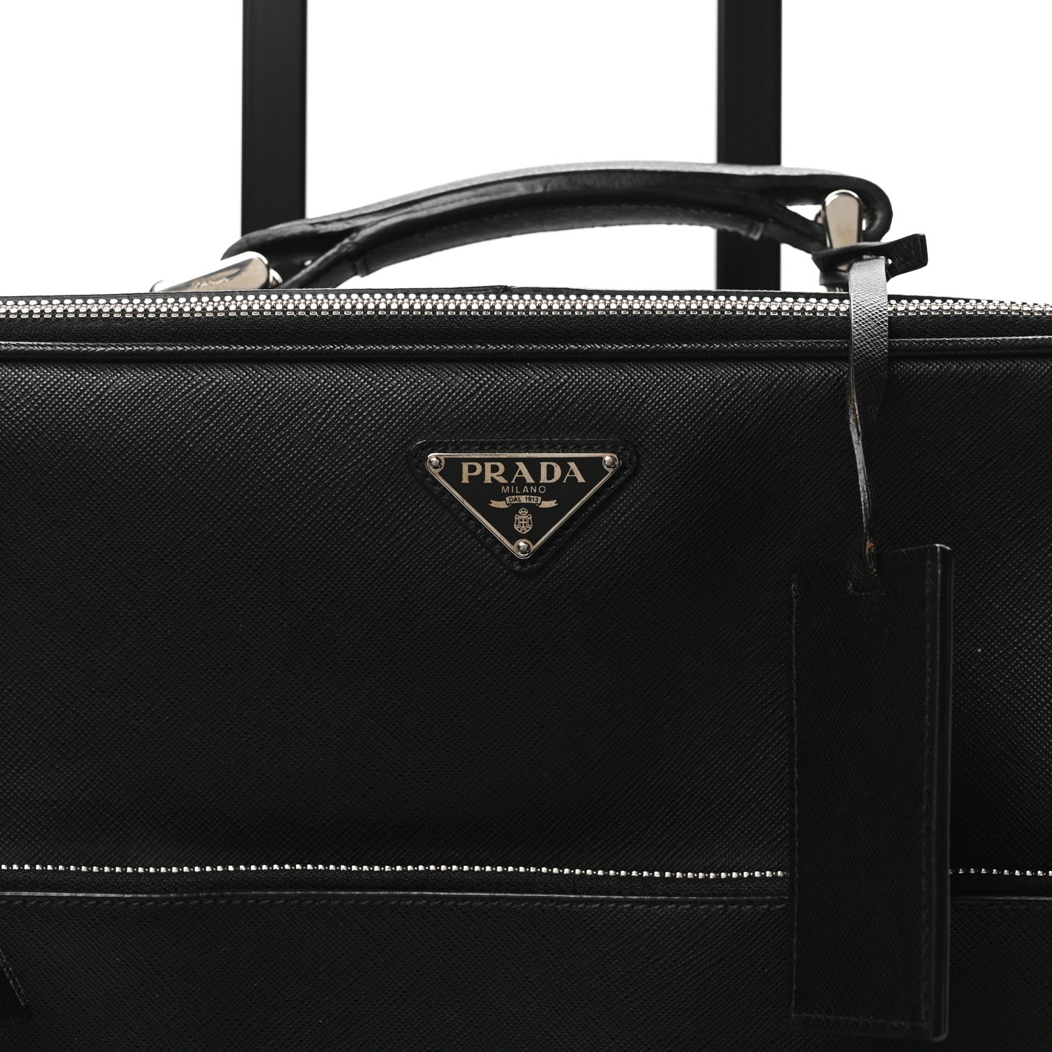 Prada Saffiano Trolley Luggage Black 6 of 8