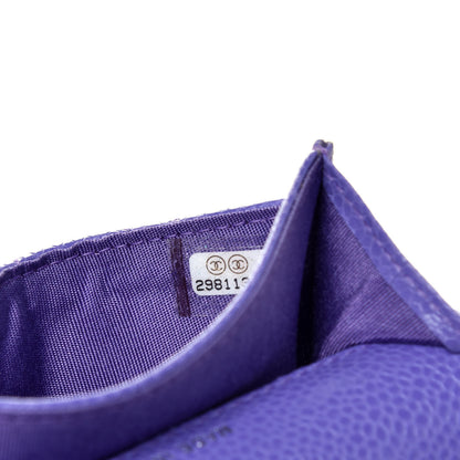 Chanel Caviar Quilted Incognito Flap Card Holder Purple 8 of 9