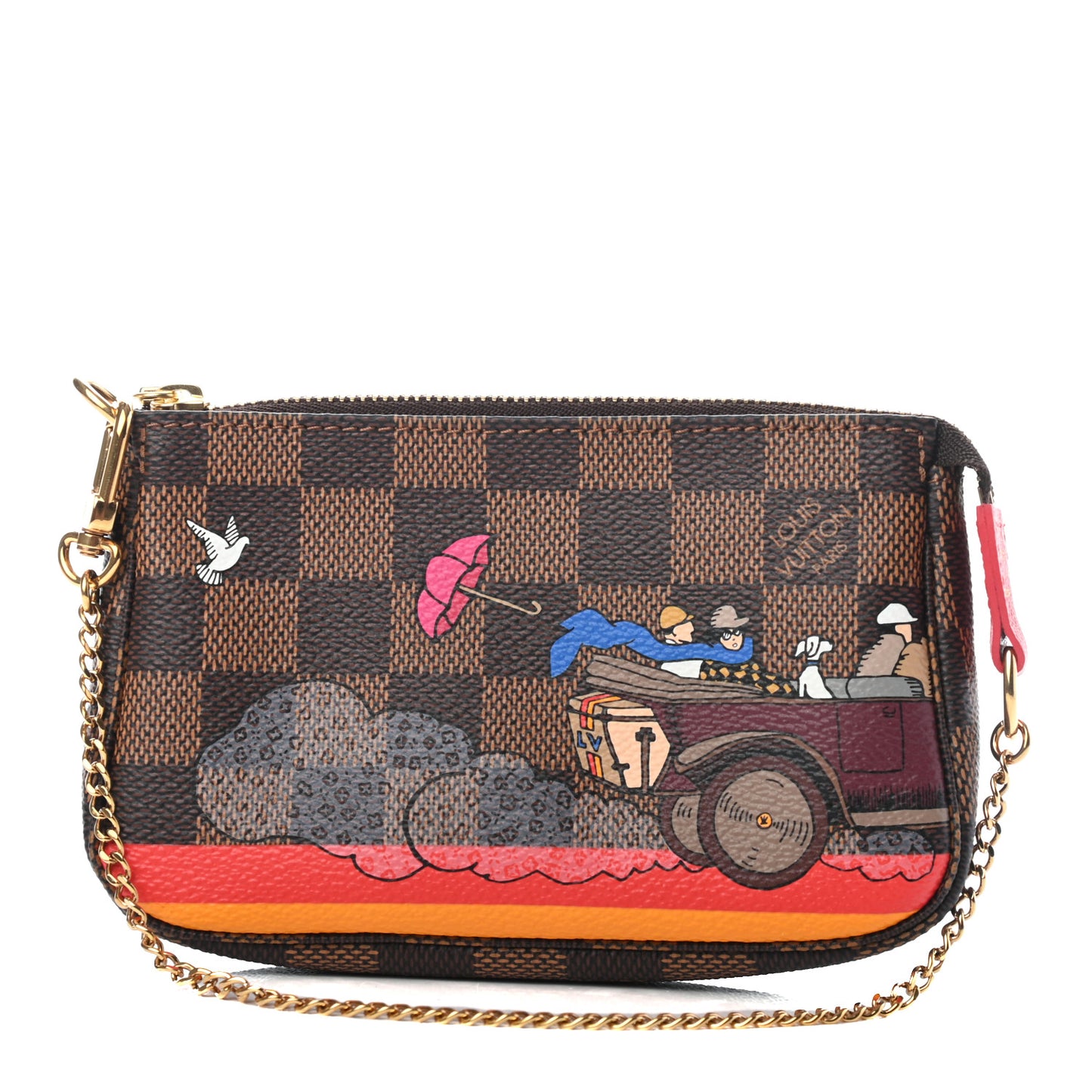 Damier Ebene 2015 Christmas Animation Mini Pochette Accessories