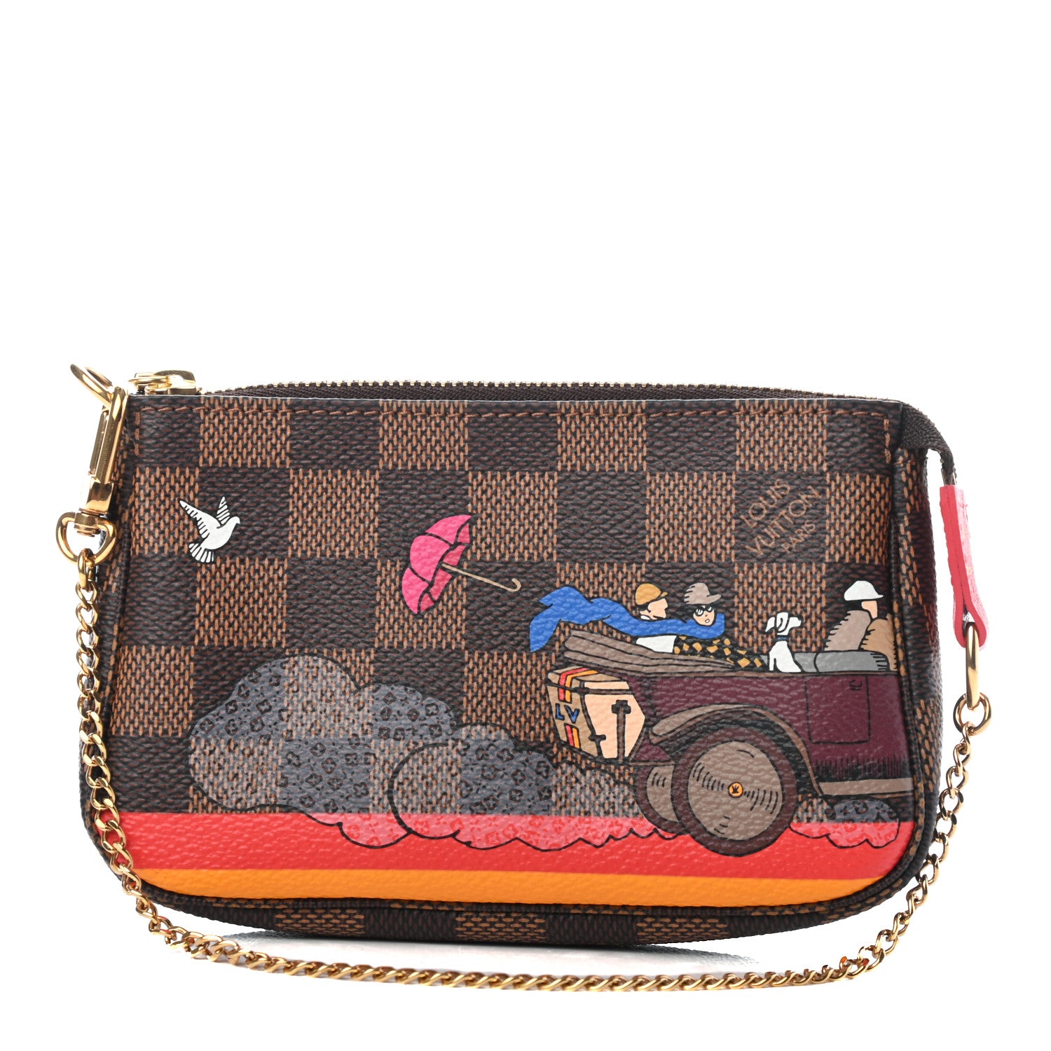 Louis Vuitton Damier Ebene 2015 Christmas Animation Mini Pochette Accessories 2 of 12