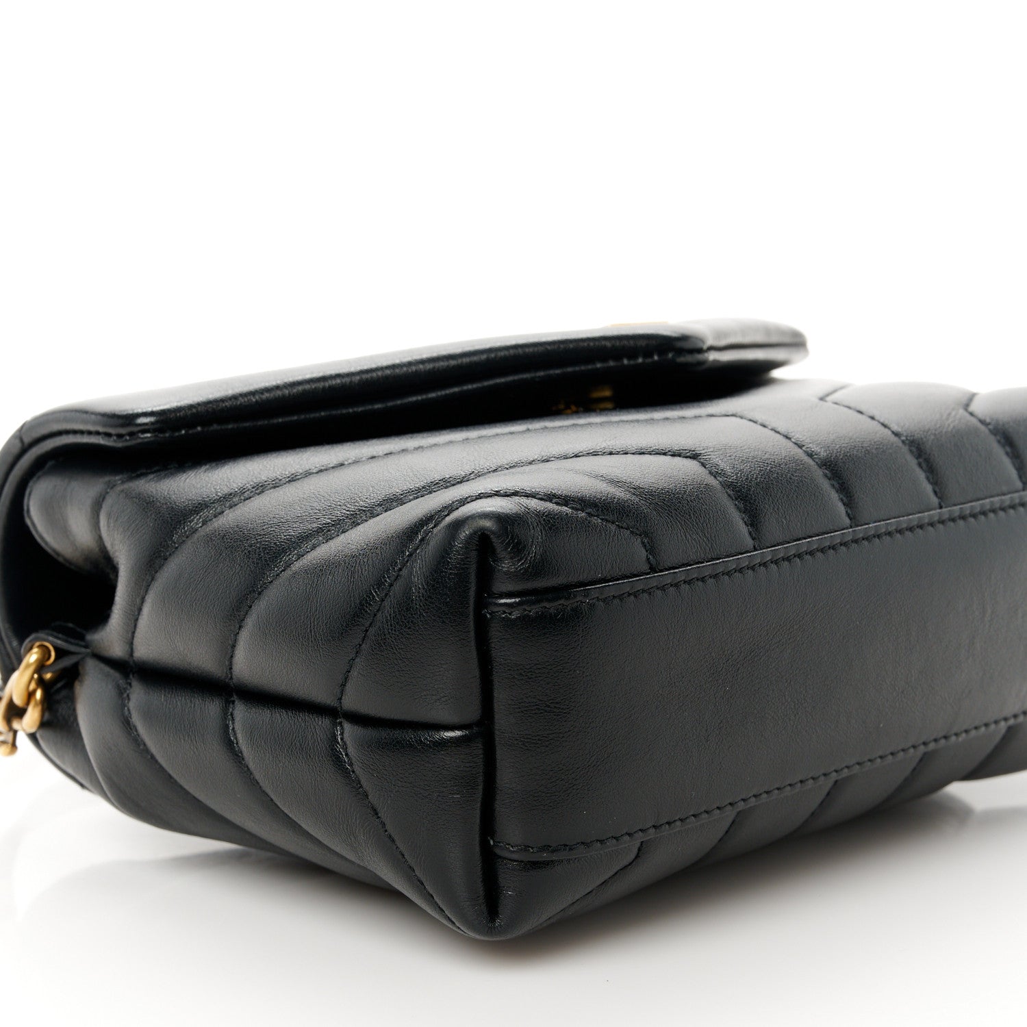 Saint Laurent Calfskin Y Quilted Monogram Toy Loulou Crossbody Bag Black 10 of 11