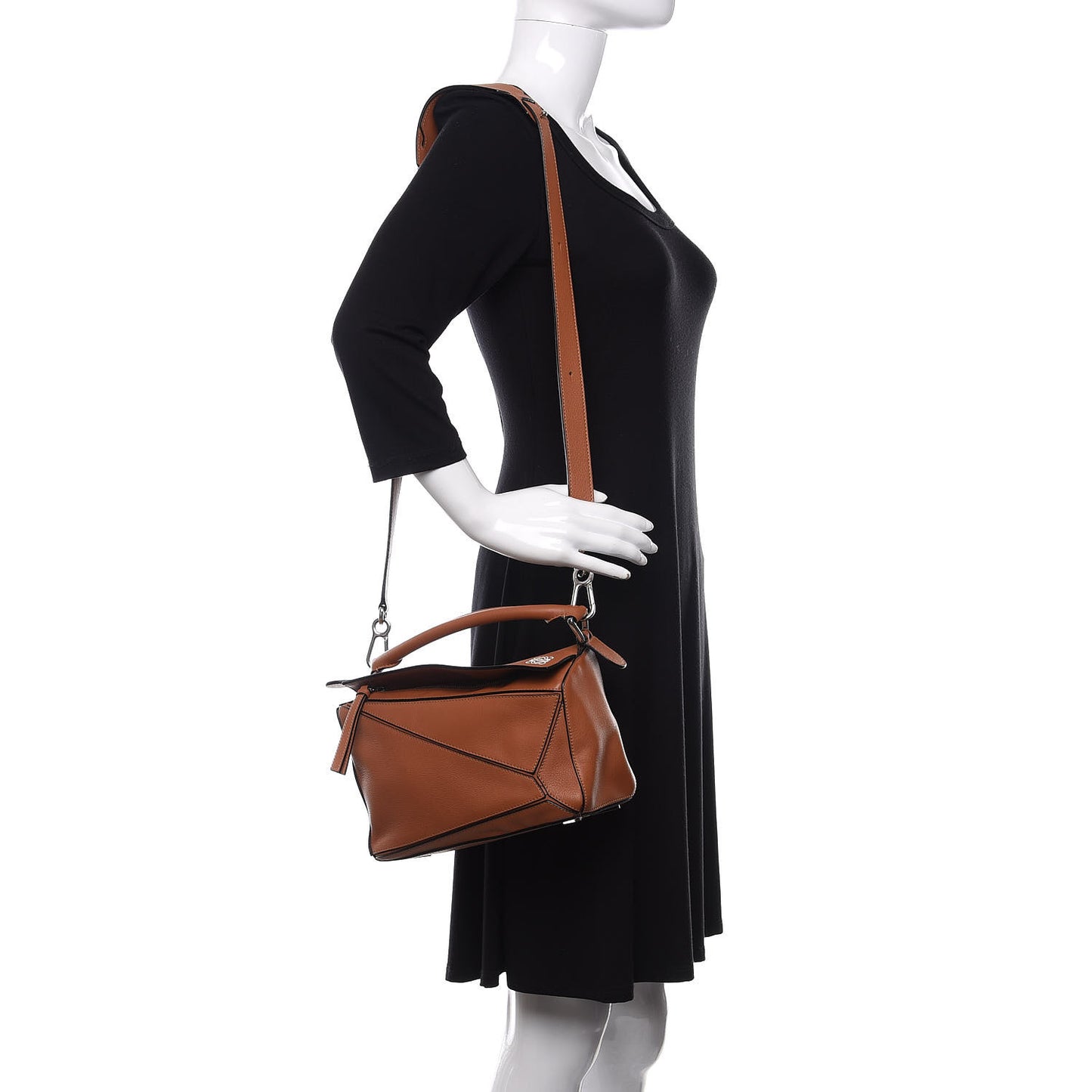 Calfskin Small Puzzle Bag Tan