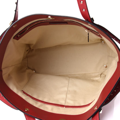 Valentino Garavani Vitello Lovestud Tote Red 8 of 11