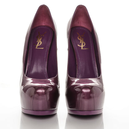 Saint Laurent Patent Tribtoo 105 Pumps 40.5 Purple 2 of 7