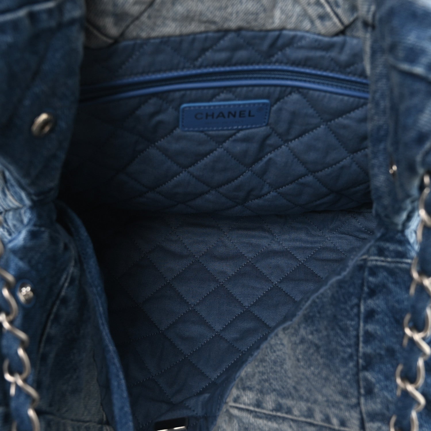 Chanel Denim Quilted Small Chanel 22 Blue 6 of 12