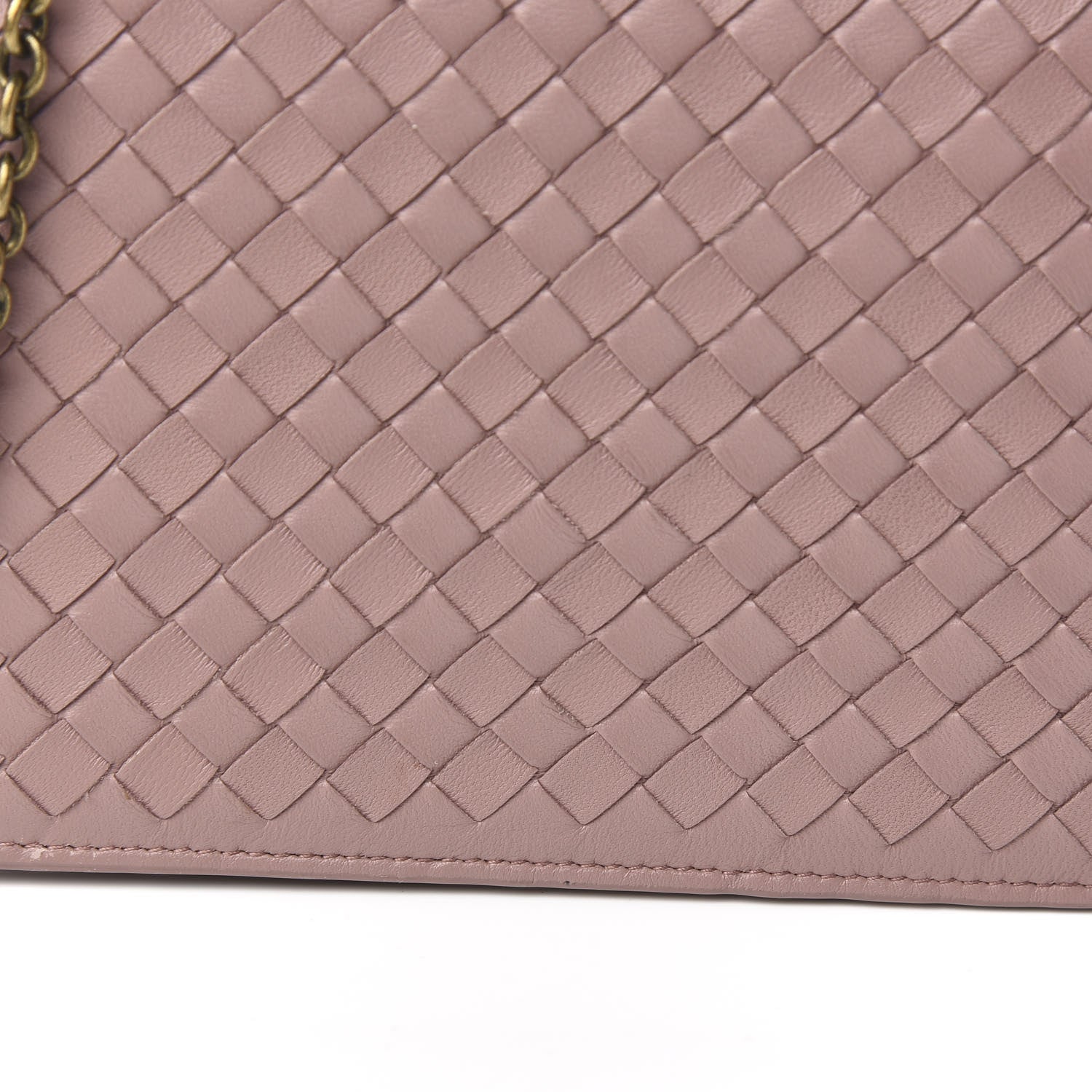 Bottega Veneta Nappa Intrecciato Chain Wallet Deco Rose 9 of 9