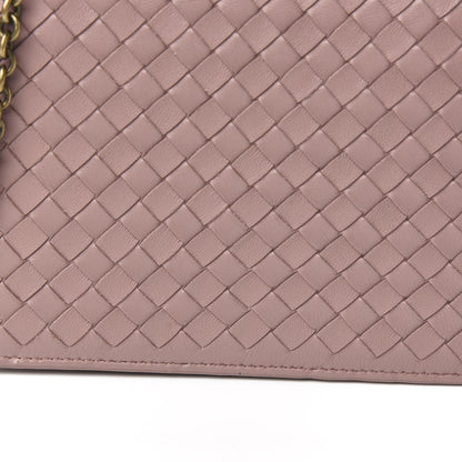 Bottega Veneta Nappa Intrecciato Chain Wallet Deco Rose 9 of 9