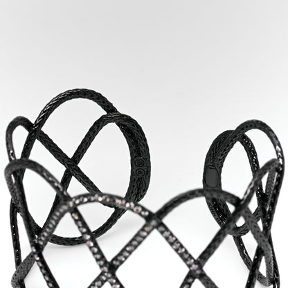 John Hardy Rhodium Plated Sterling Silver Diamond Classic Chain Cuff Bracelet 5 of 6
