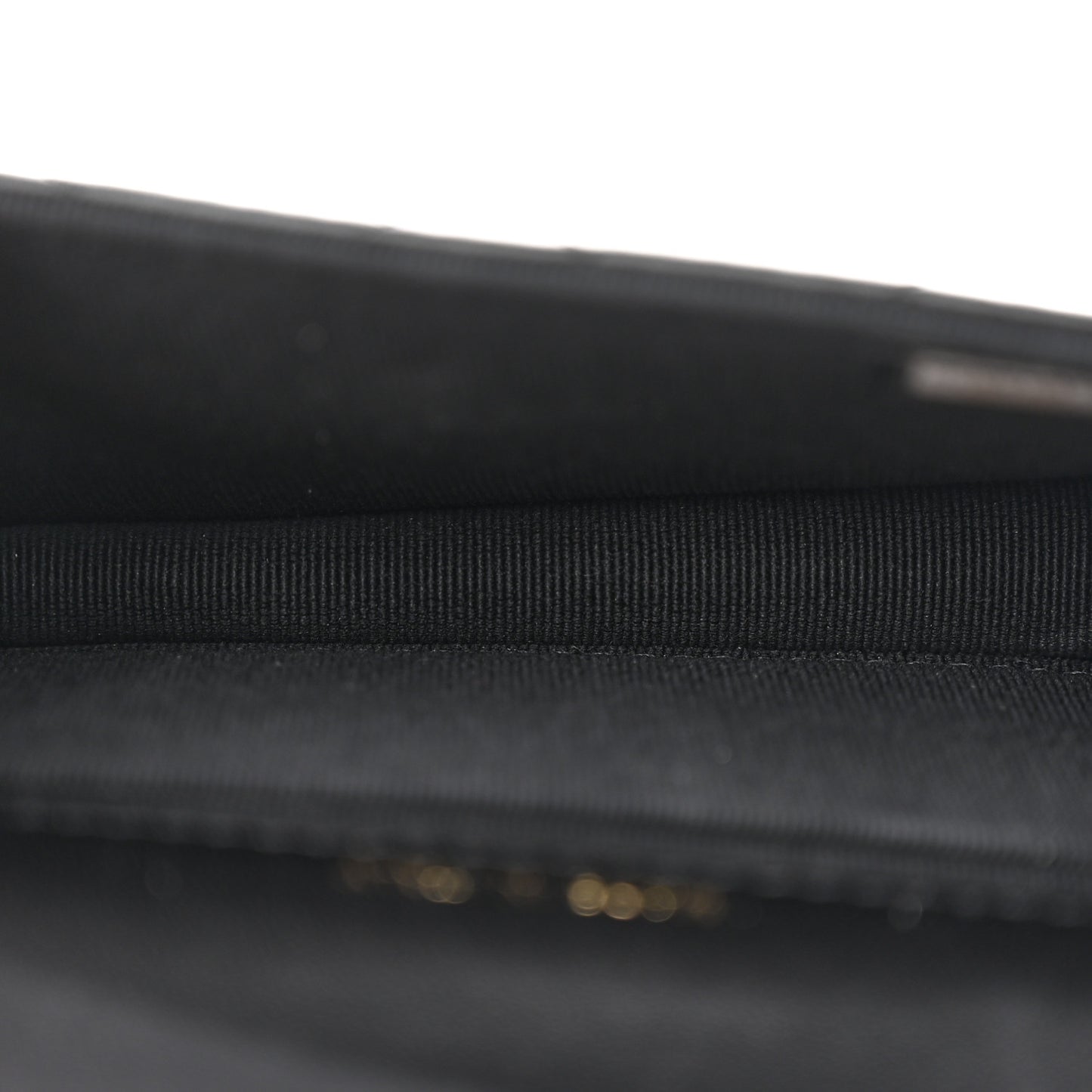 Lambskin Quilted CC Hook Card Holder Black