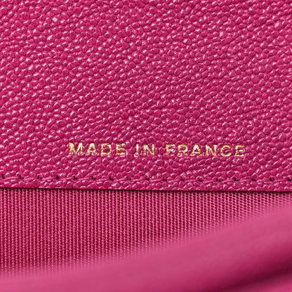 Chanel Caviar Quilted Boy Card Holder Wallet Fuchsia 7 of 9