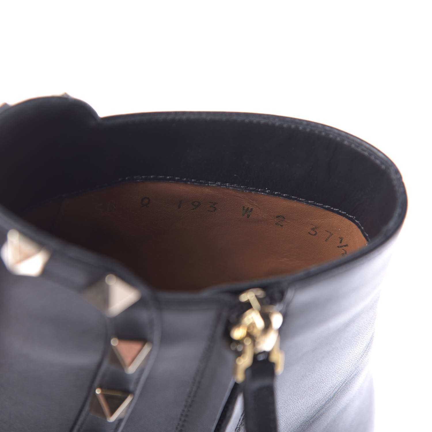 Valentino Garavani Smooth Calfskin Rockstud 40mm Ankle Boots 37.5 Black 11 of 12