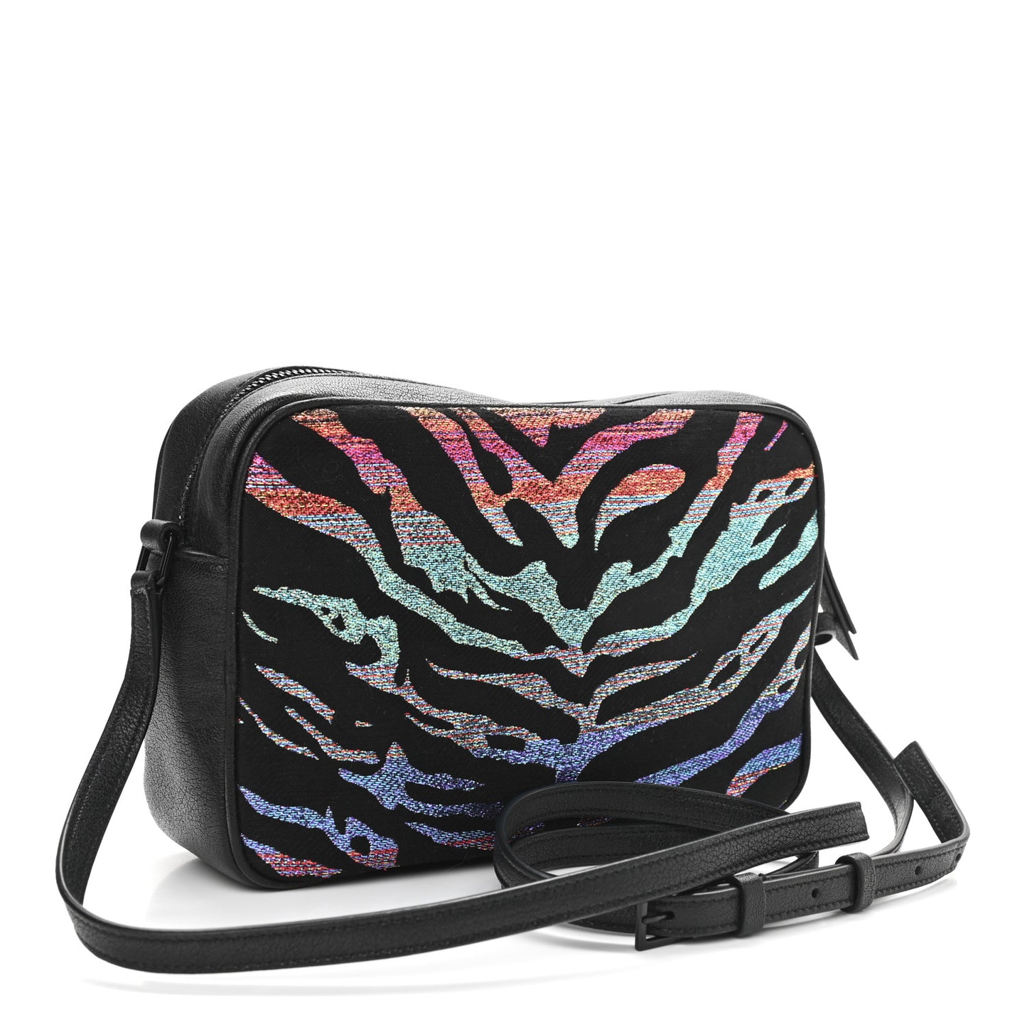 Canvas Calfskin Metallic Tiger Print Monogram Lou Camera Bag Multicolor
