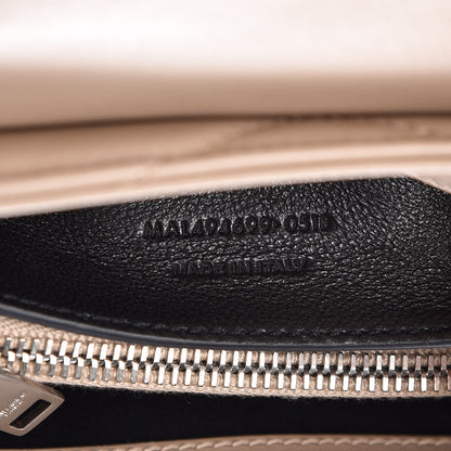 Saint Laurent Calfskin Y Quilted Monogram Small Loulou Chain Satchel Dark Beige 9 of 9