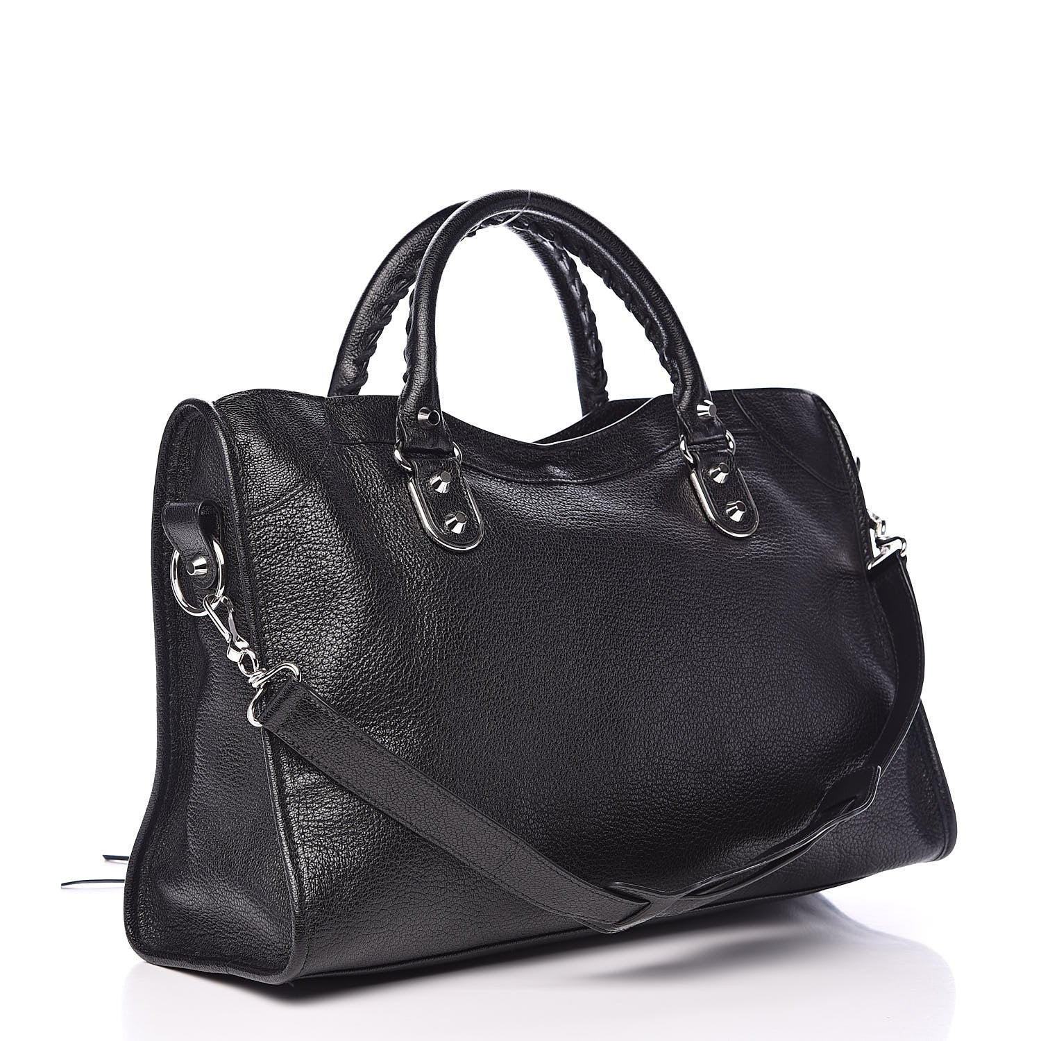 Balenciaga Chevre Silver Metallic Edge Hardware City Black 3 of 10