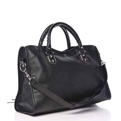 Balenciaga Chevre Silver Metallic Edge Hardware City Black 3 of 10