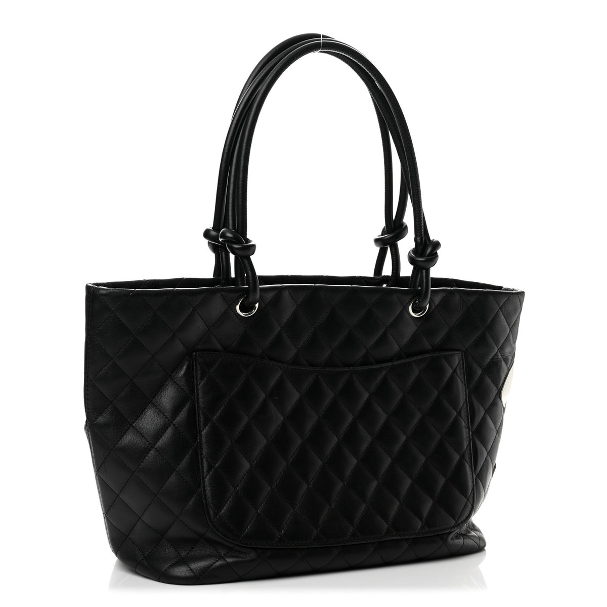 Chanel Calfskin Quilted Large Cambon Tote Black White 3 of 13