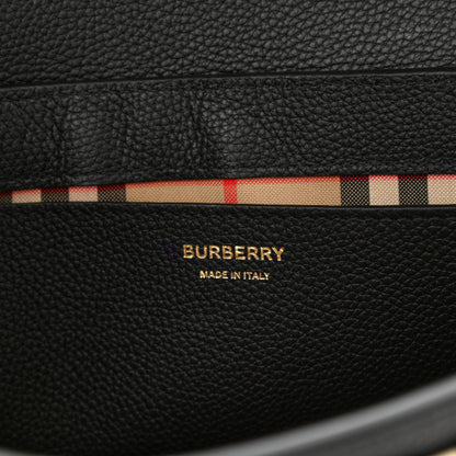 Burberry Grainy Calfskin Vintage Check Note Crossbody Bag Black 6 of 8
