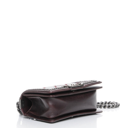 Chanel Goatskin Quilted Small Boy Handle Flap Burgundy 4 of 7