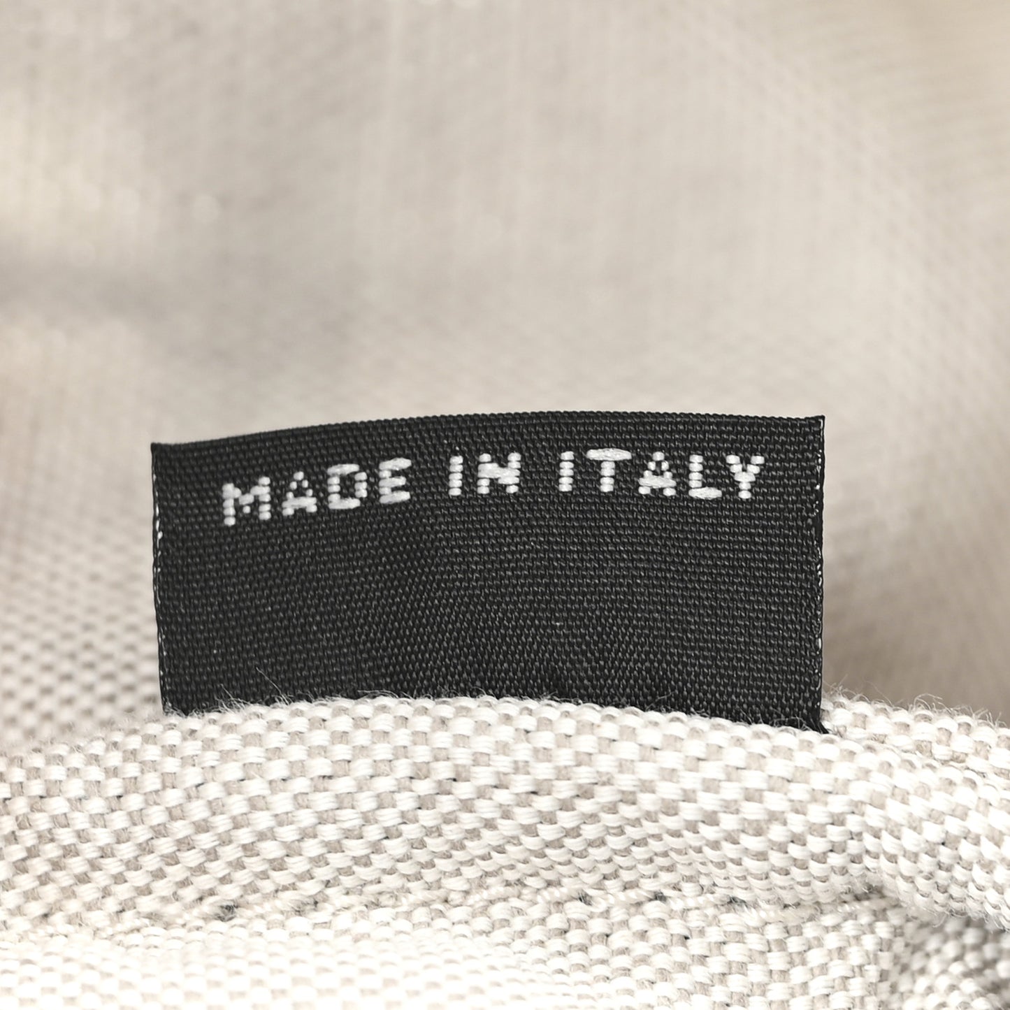 Raffia Effect Linen Logo Ivy Bag Black Natural