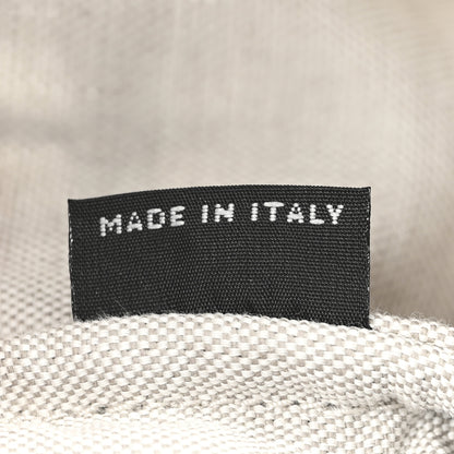 Miu Miu Raffia Effect Linen Logo Ivy Bag Black Natural 7 of 12