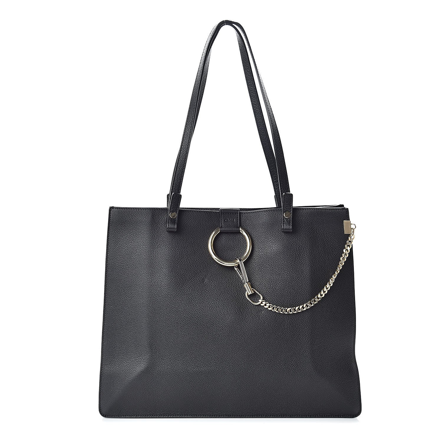 Chloe Grained Calfskin Suede Medium Faye Tote Black 1 of 11