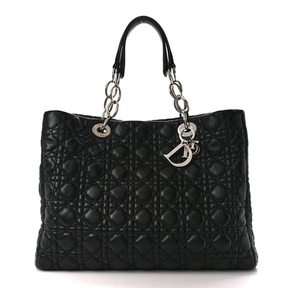Christian Dior Lambskin Cannage Medium Dior Soft Shopping Tote Black 1 of 10