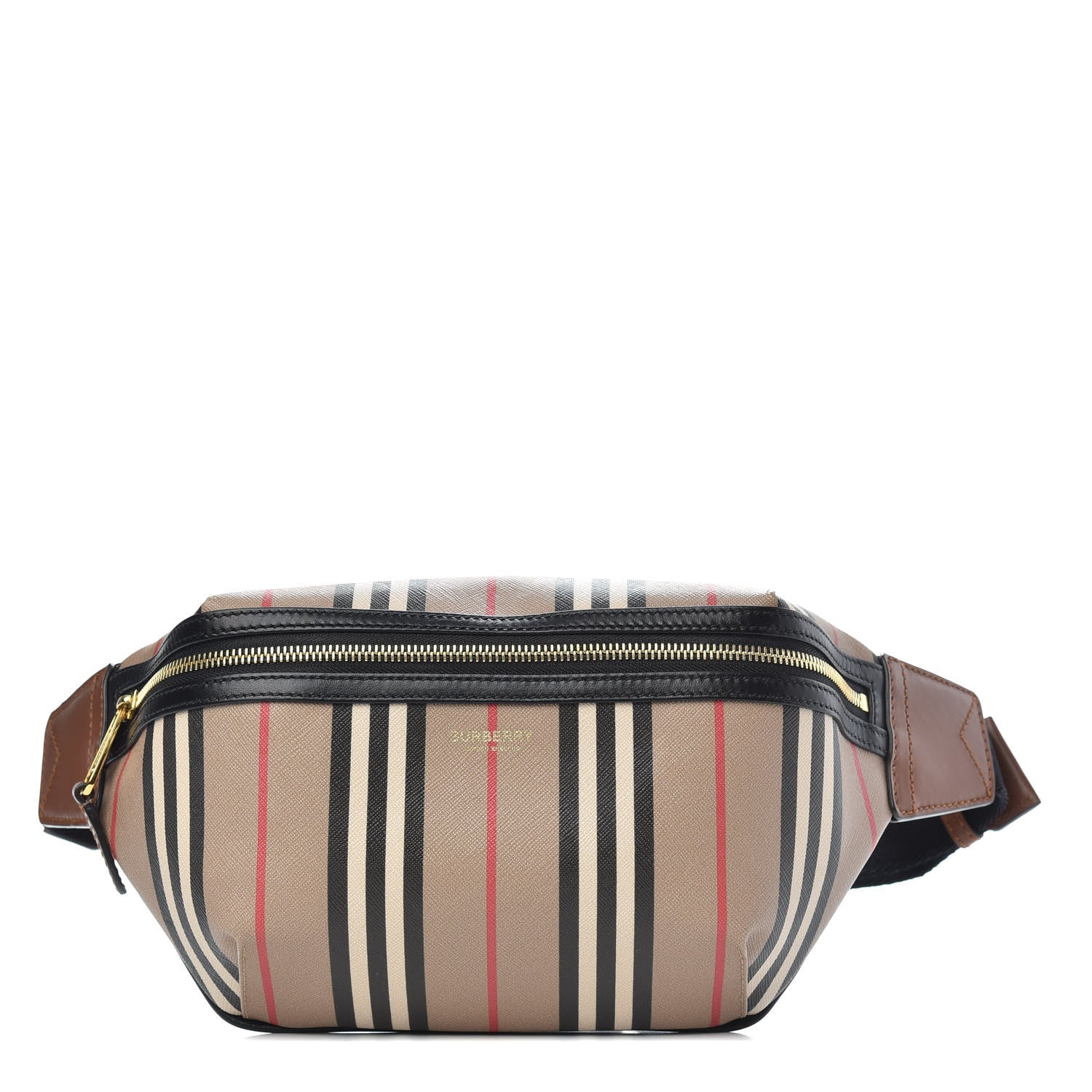 Burberry E-Canvas Icon Stripe Sonny Bum Bag Archive Beige 1 of 9
