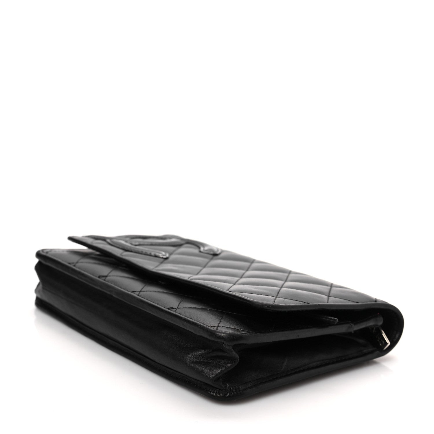 Chanel Calfskin Quilted Cambon Wallet On Chain WOC Black 8 of 9