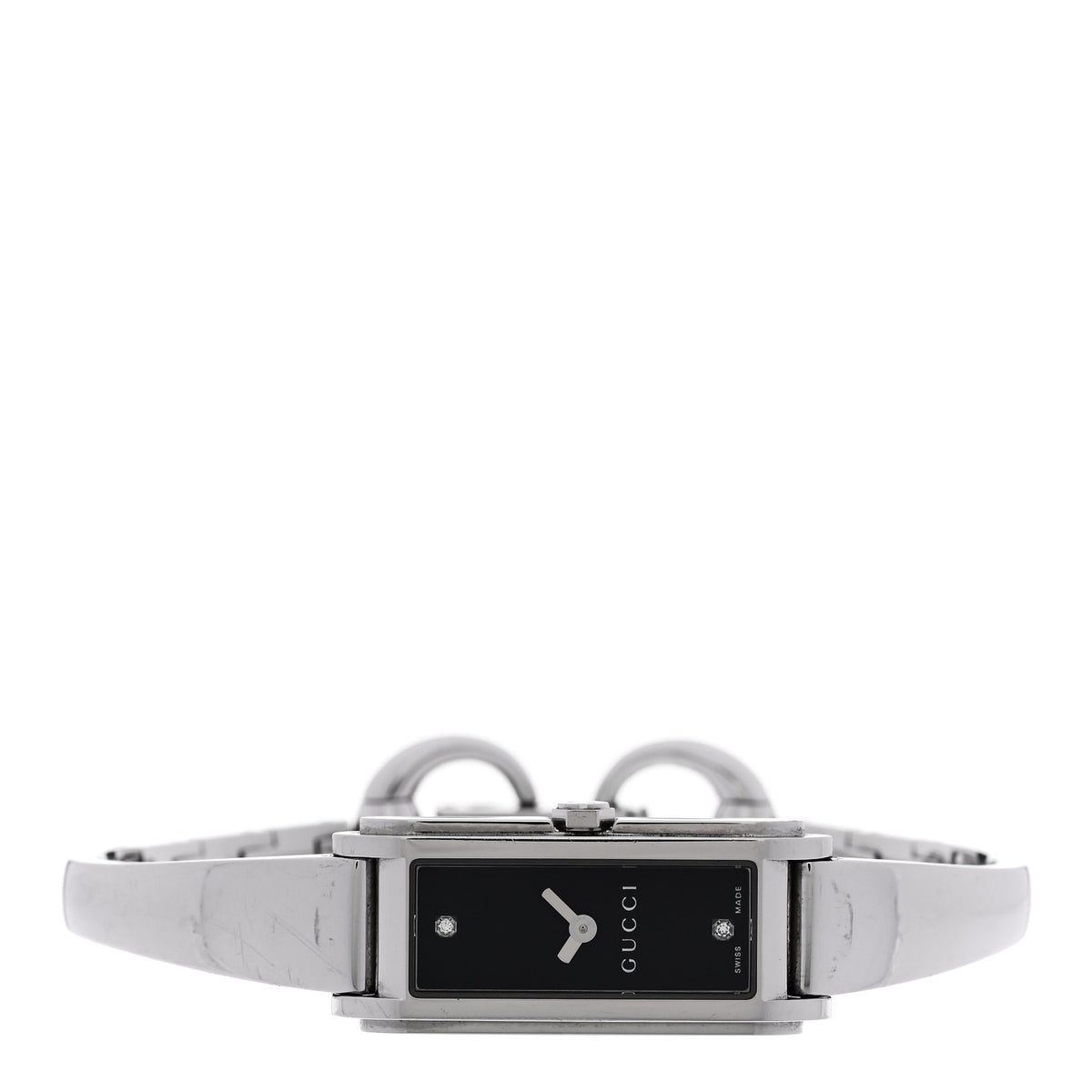 Gucci Stainless Steel Diamond 14mm 109 Horsebit Quartz Watch Black 2 of 4