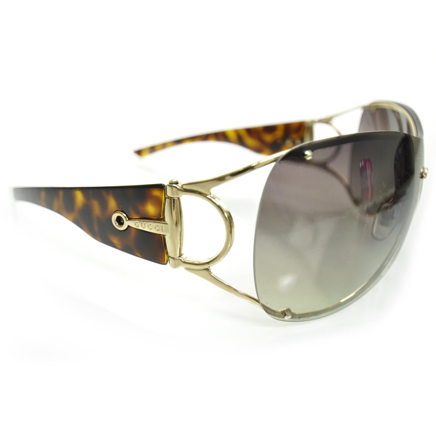 Gucci Tortoise Shell Horsebit Sunglasses 5 of 7