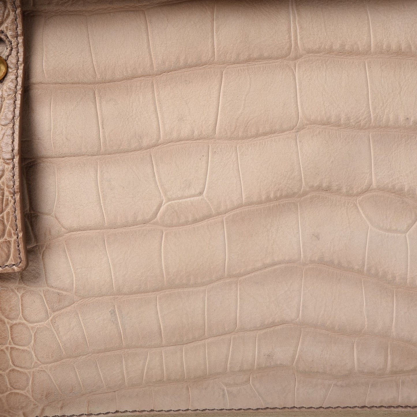 Nubuck Croc Embossed Large Muse Two Beige