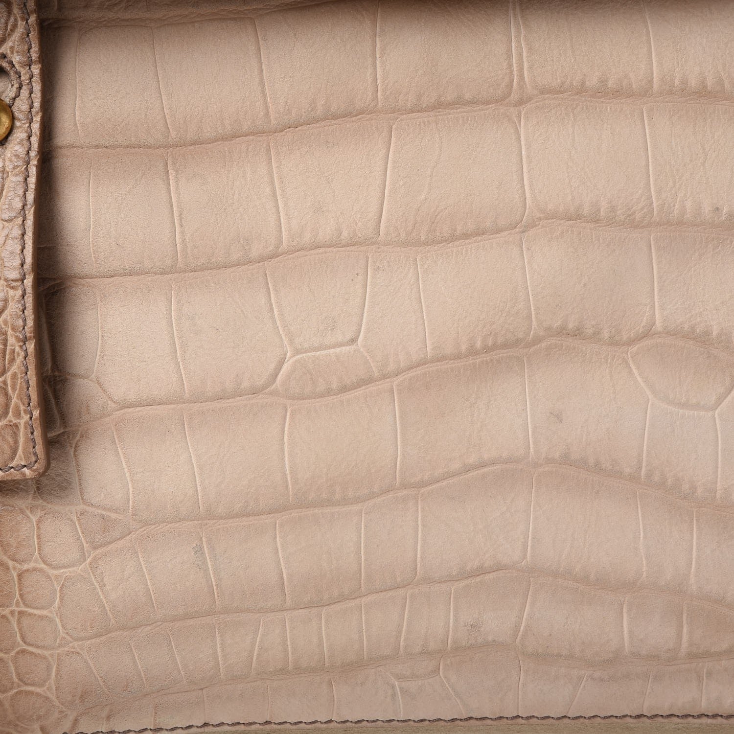 Saint Laurent Nubuck Croc Embossed Large Muse Two Beige 11 of 20