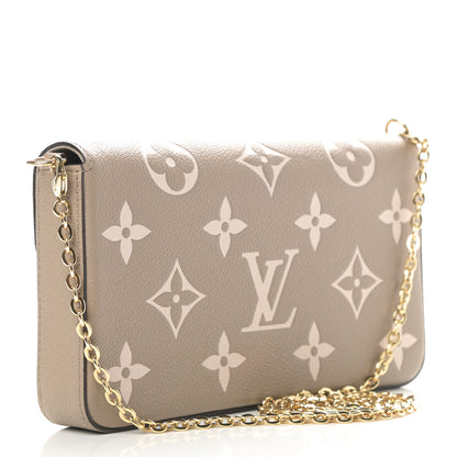 Louis Vuitton Empreinte Monogram Giant Felicie Pochette Tourterelle Creme 4 of 12