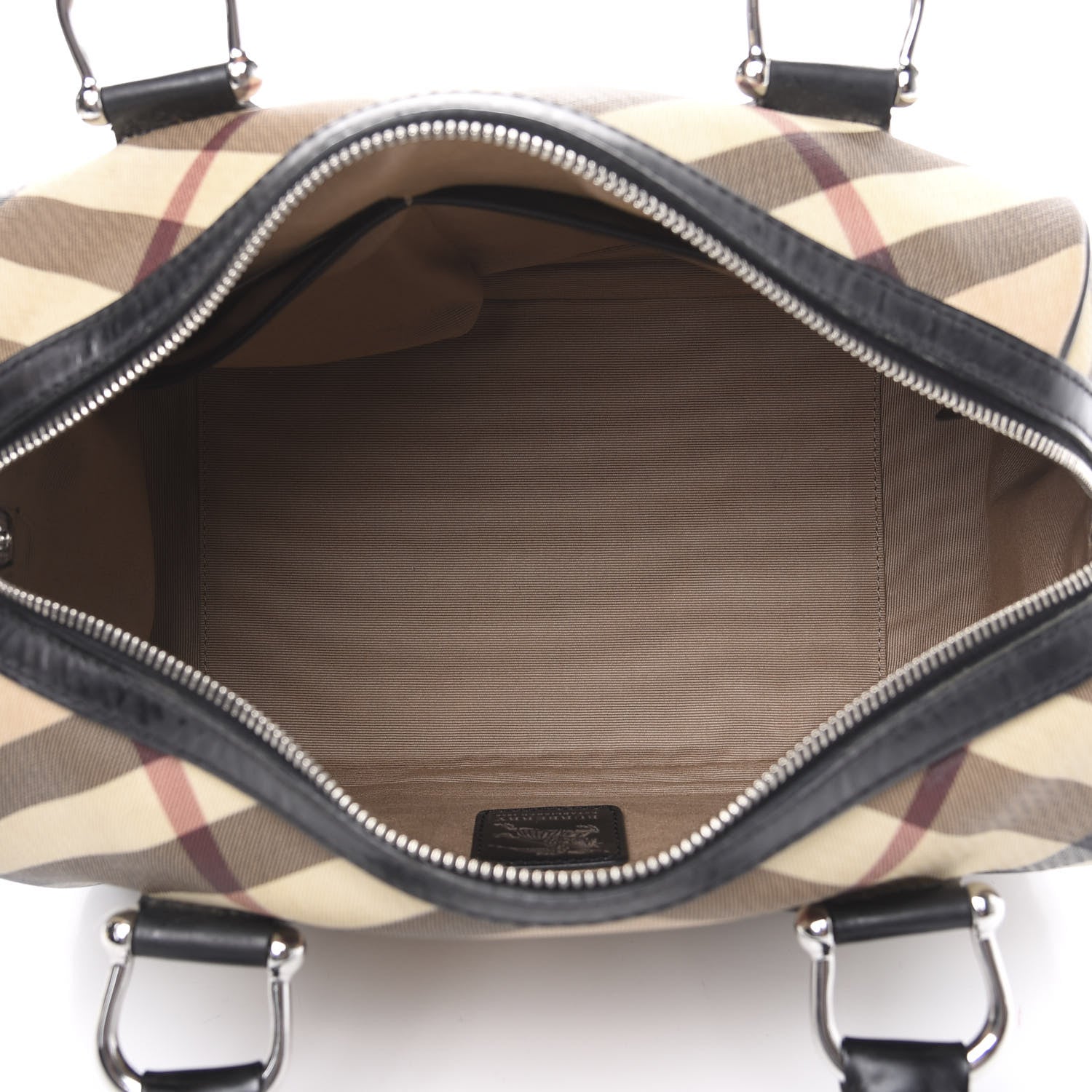 Burberry Nova Check Bowling Bag Black 4 of 14