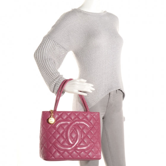 Caviar Medallion Tote Pink