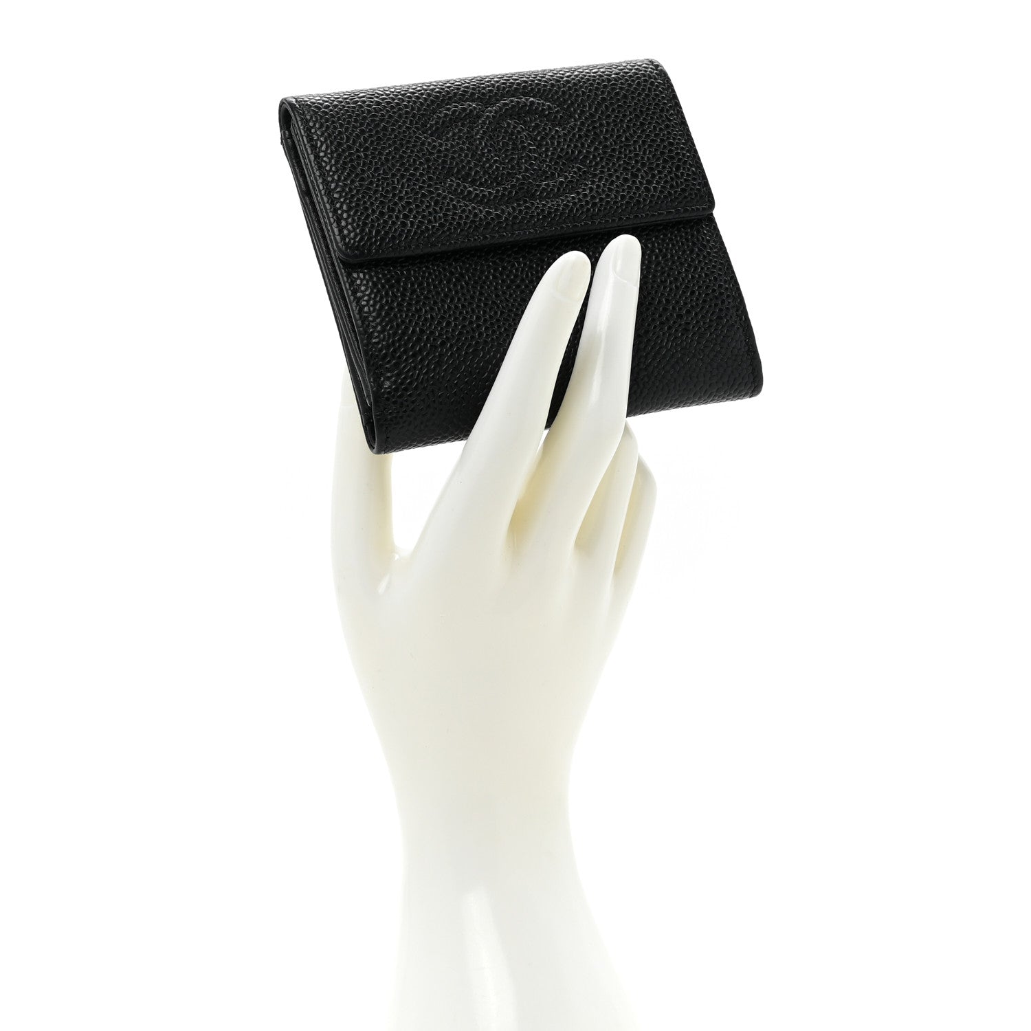 Chanel Caviar Timeless CC Compact Flap Wallet Black 2 of 11