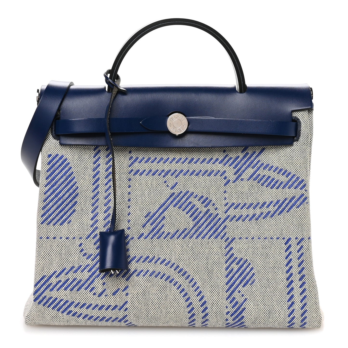 Vache Hunter Toile H Brides de Gala Herbag Zip Retourne 31 PM Bleu De France Ecru Black Bleu Saphir