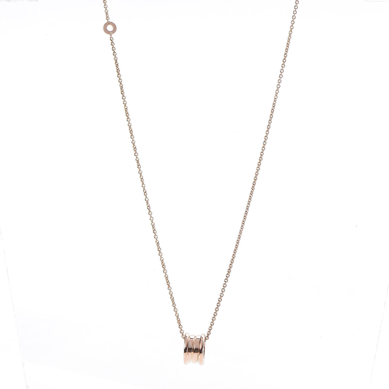 Bulgari 18K Rose Gold B.Zero1 Pendant Necklace 4 of 8