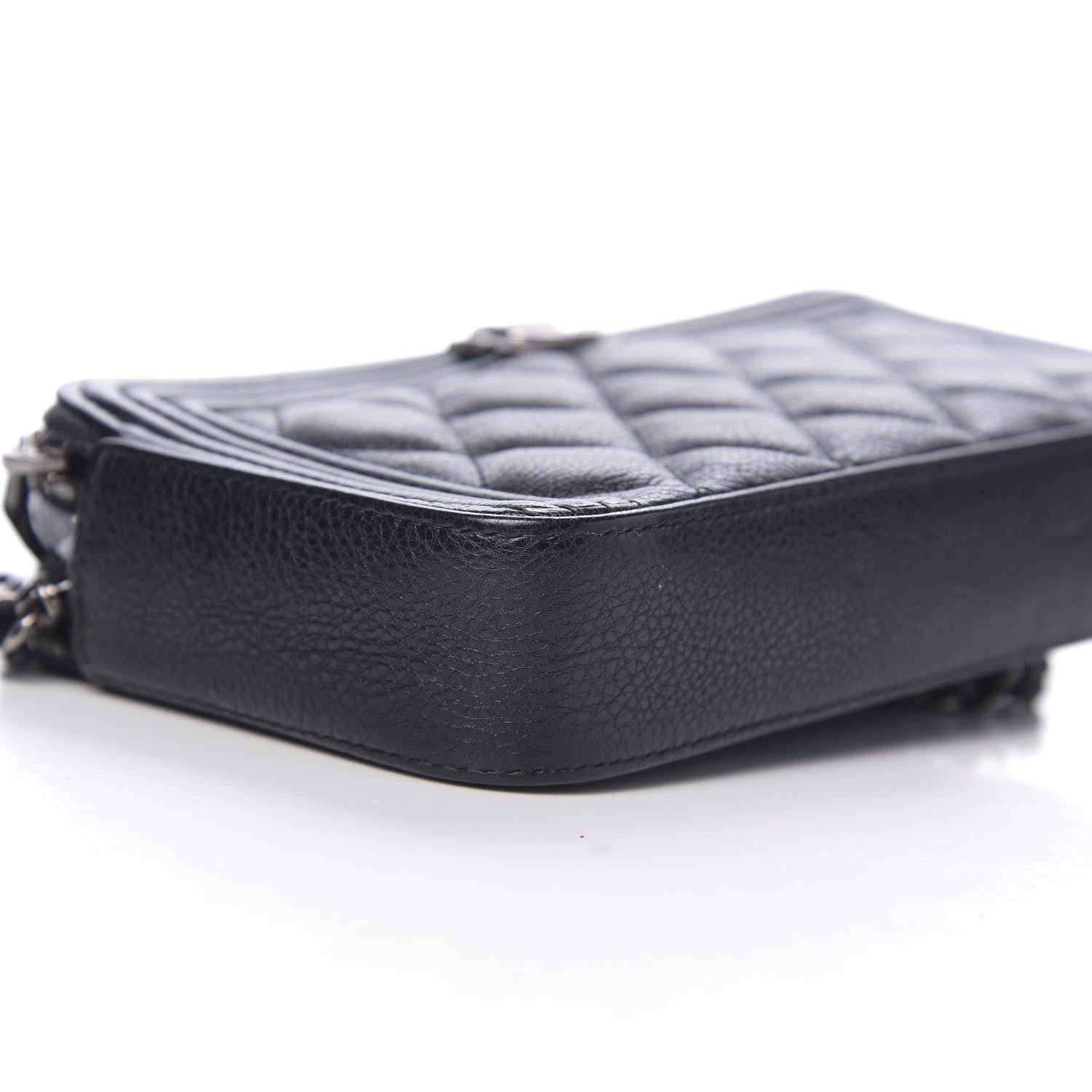 Chanel Caviar Quilted Small Boy Clutch With Chain Black 8 of 11