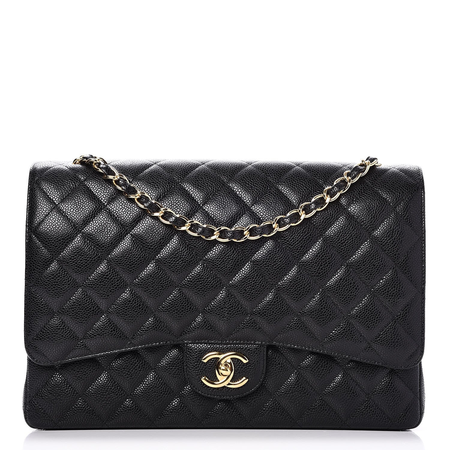 Chanel Caviar Quilted Maxi Double Flap Black 1 of 9