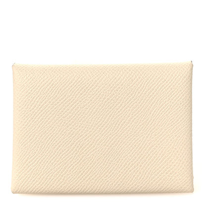 Hermes Epsom Calvi Duo Card Case Craie 1 of 7