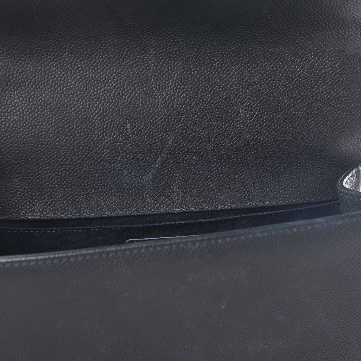 Chanel Caviar Stitched Medium Boy Flap Blue 9 of 9