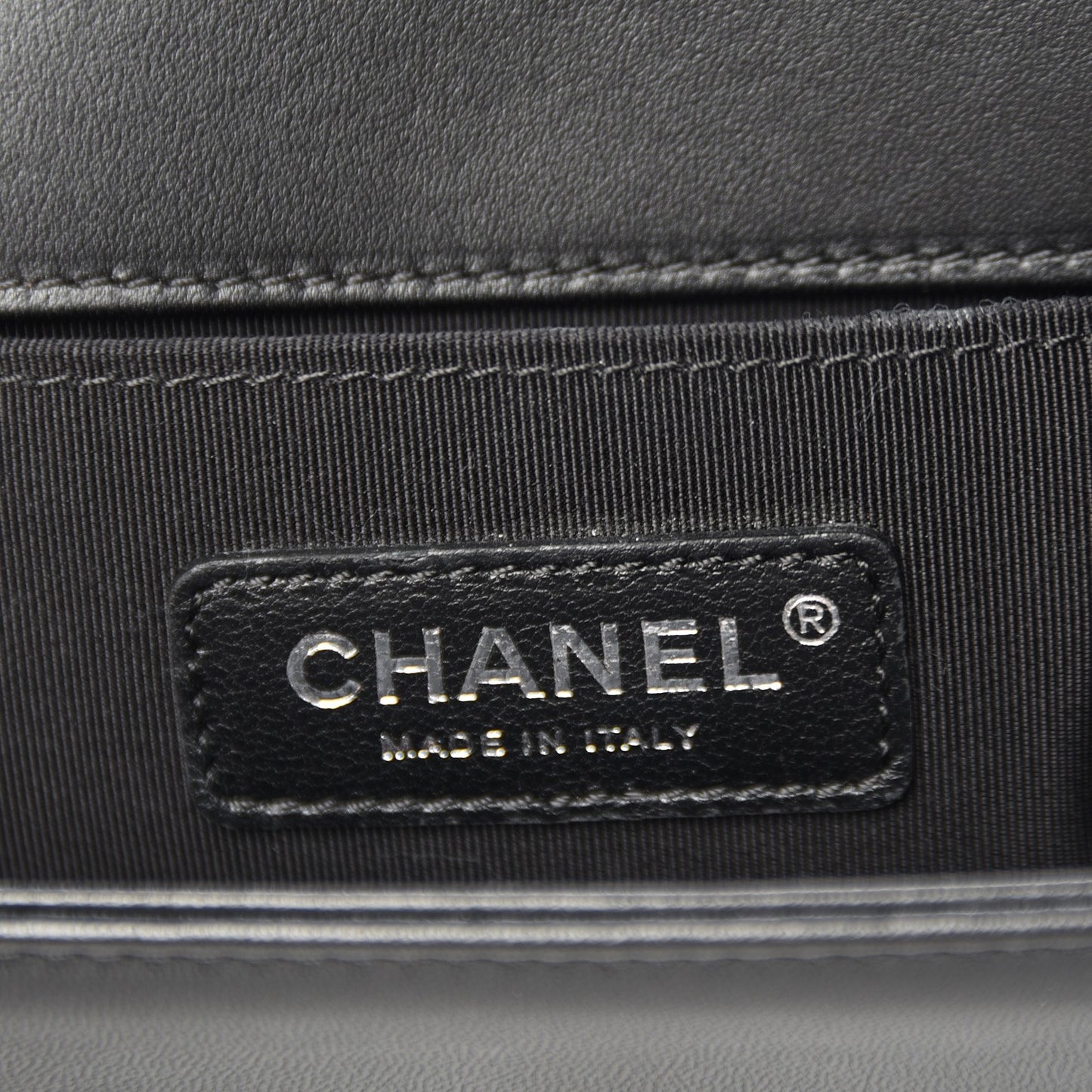Lambskin Quilted Medium Boy Flap Black